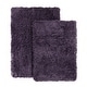 preview thumbnail 28 of 63, Porch & Den Lorena Shaggy/ Non-slip Rubber Backed Bath Rug Set 2 Piece Set - Eggplant Purple