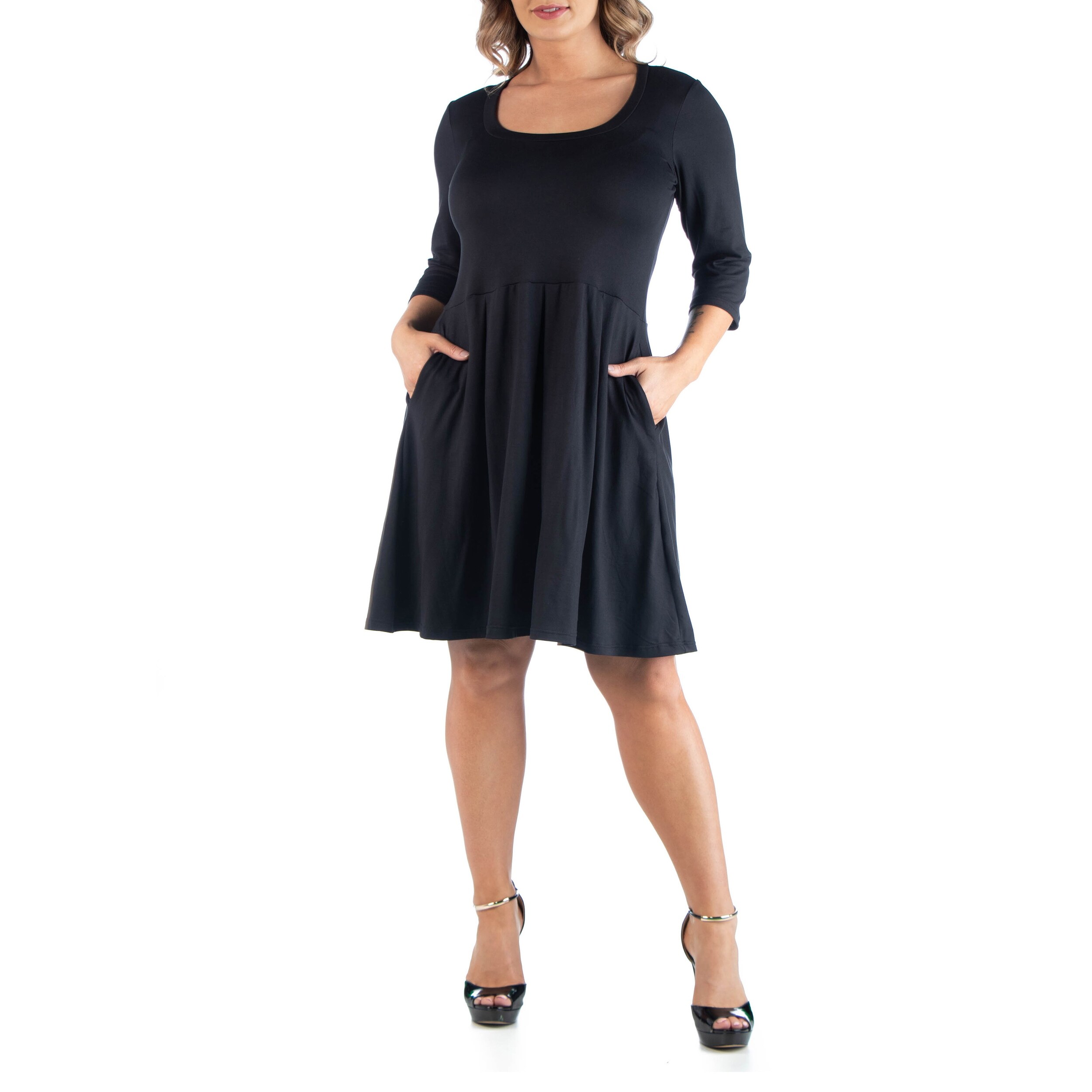 fit flare plus size dress