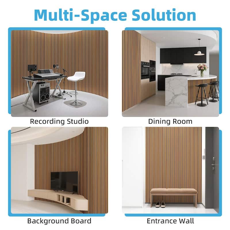 Art3d Flex Acoustic 3D Wall Panel 95.3"x23.8" Teak