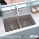 preview thumbnail 34 of 64, Karran Undermount Quartz 33 in. 50/50 Double Bowl Kitchen Sink Kit