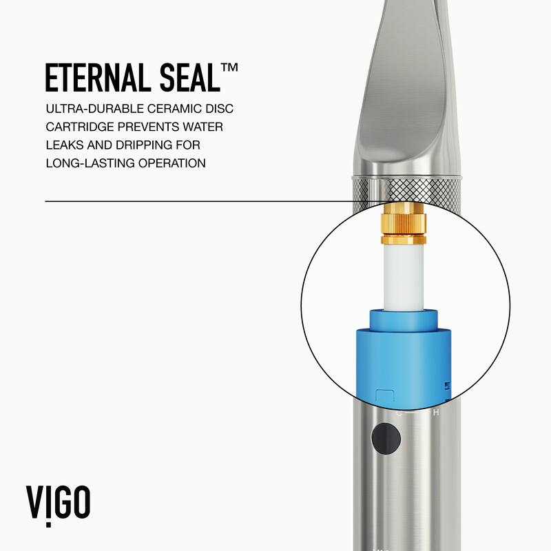 VIGO Jewel 15" H Touchless Pull-Out Sprayer Kitchen Faucet