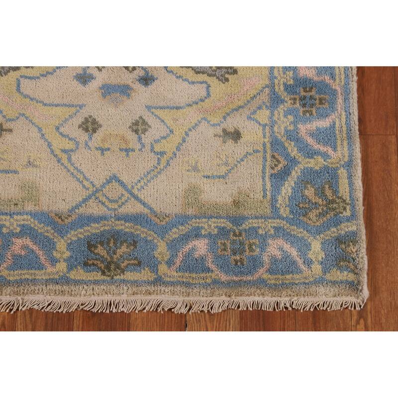 Oushak Oriental Runner Rug Hand-Knotted Wool Carpet - 2'7"x 7'10"