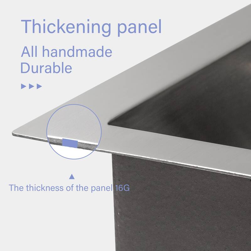 Undermount 16 Gauge Single Bowl Stainless Steel Kitchen Sink