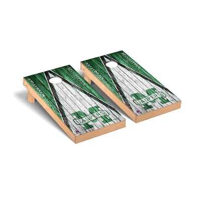 Manhattan Jaspers Triangle Cornhole Board Set