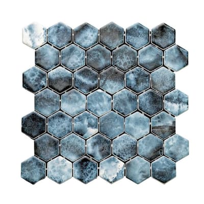 The Tile Life Eterna Hex 2x2 Glass Floor, Wall & Backsplash Tile