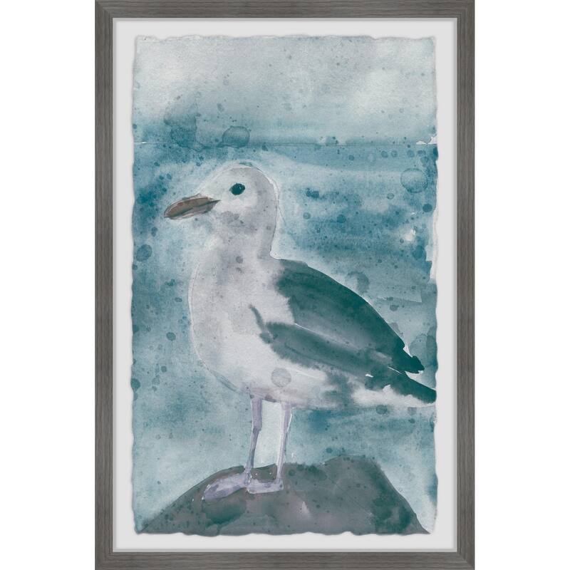 Bird on the Rock Framed Wall Art, Nature-Inspired Accent - Refreshing Botanical Touch for Your Walls
