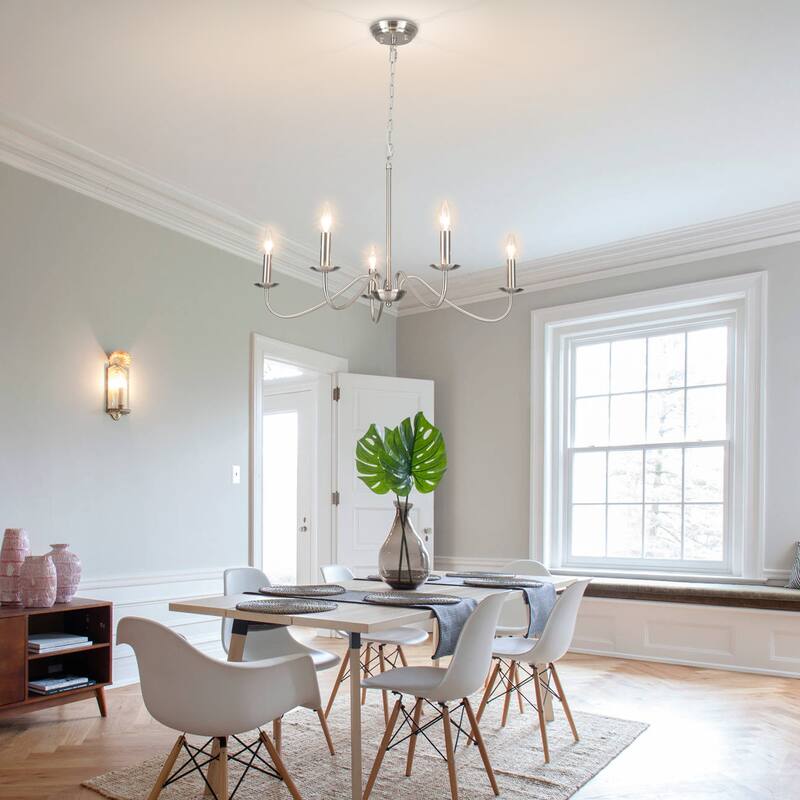 5-Light Farmhouse Chandeliers for Living Room Foyer Hallway Dining Room