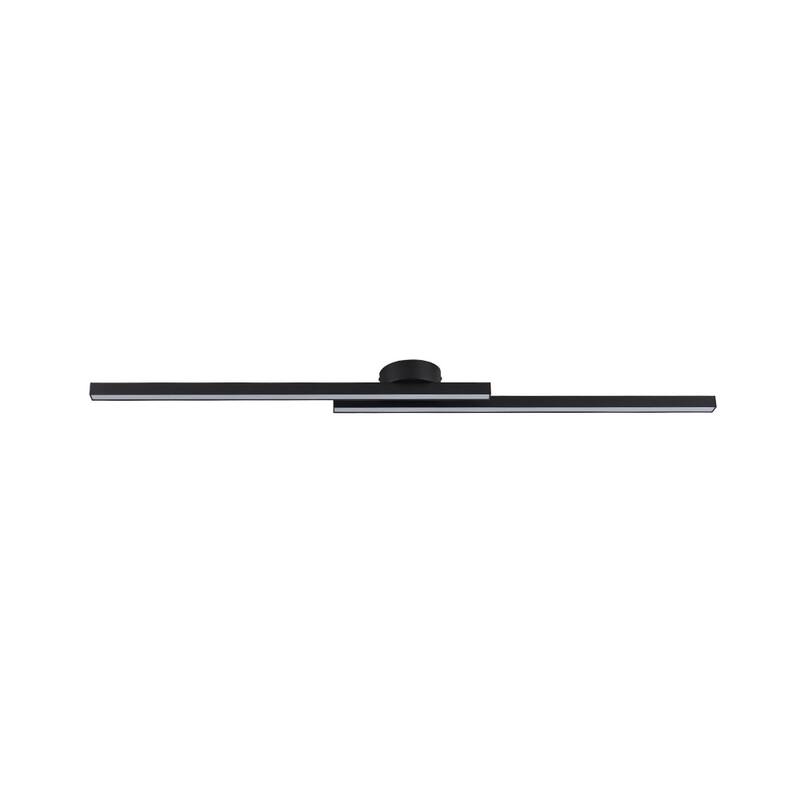 Contemporary 2-Light Black Linear Dimmable LED Vanity Wall Lamp