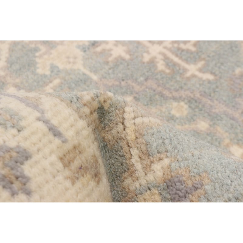 ECARPETGALLERY Hand-knotted Royal Oushak Grey Wool Rug - 2'8 x 8'2