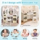 preview thumbnail 9 of 18, Costway Kids Vanity Table & Chair Set 2-in-1 Princess Pretend Play - See Details