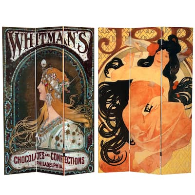 Canvas Double-sided 6-foot Confections Room Divider (China)