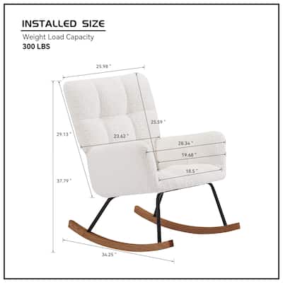 Upholstered Lounge Chair Rocking Chair