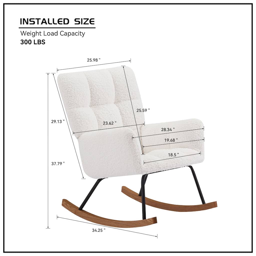 Upholstered Lounge Chair Rocking Chair