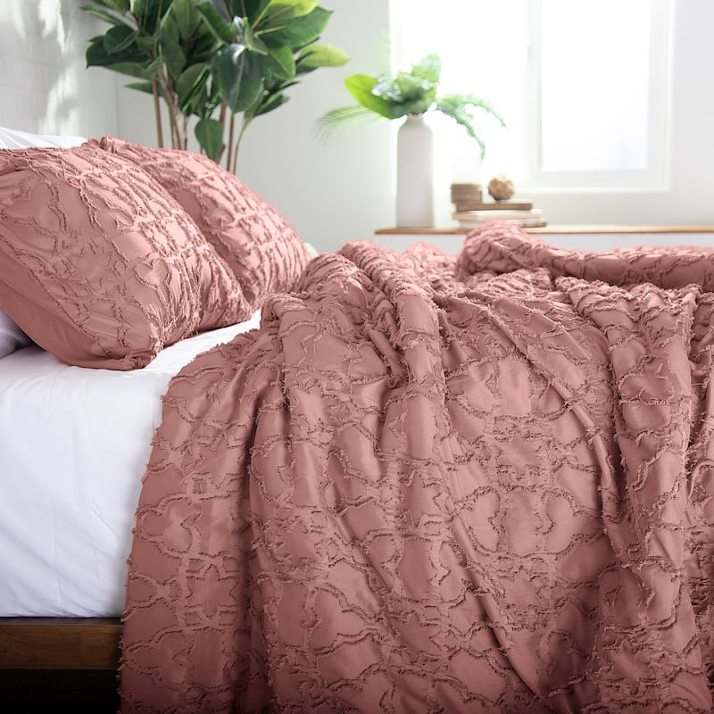 Stella Clipped Jacquard Comforter Set