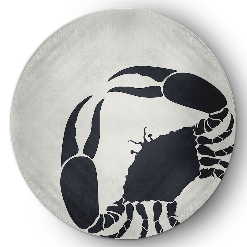 Crab Dip Nautical Chenille Rug