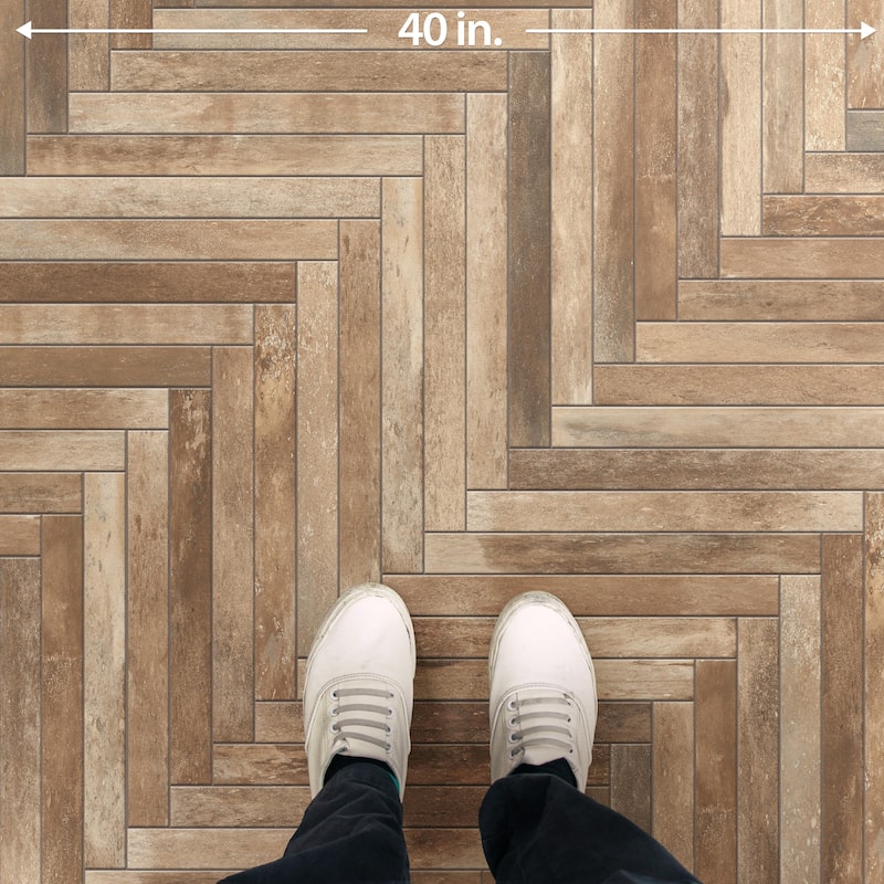 Merola Tile Sedona Sunset 1-7/8" x 17-3/4" Porcelain Floor and Wall Tile