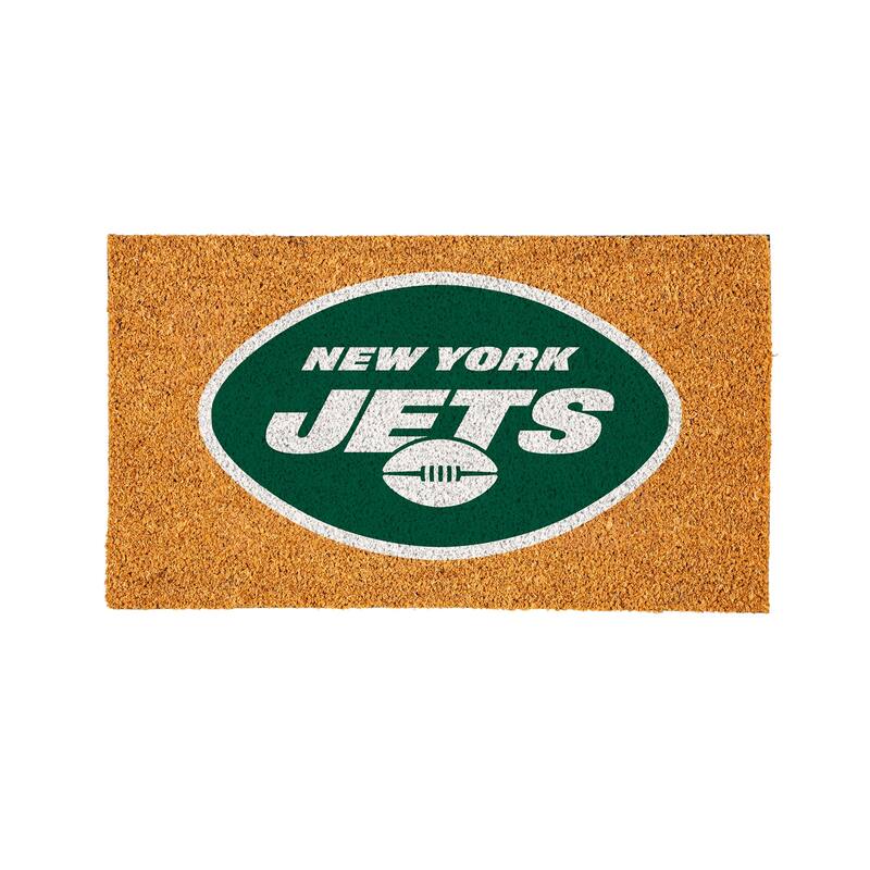 Coir Door Mat, 16"x 28", New York Jets - 28" x 16"