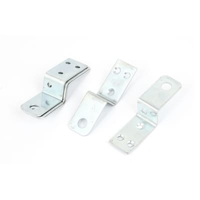Shelf 70mmx20mm Z Shaped Corner Brace Plate Right Angle Bracket 5pcs - Silver Tone