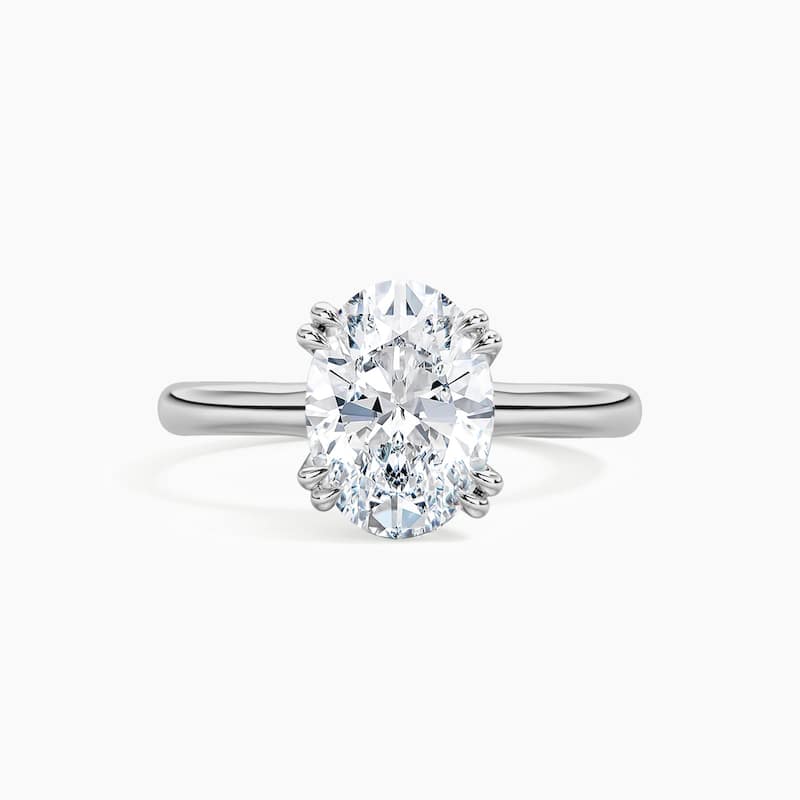 Auriya 14K Gold Lab Grown Diamond Oval Twisted Double Prong Solitaire Engagement Ring 1.00 - 5.00ct. tw. (F-G, VS) - 1.00 carats - 6 - White