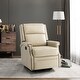preview thumbnail 33 of 100, Echidna Transitional Genuine Leather Swivel Rocker Nursery Chair with Nailhead Trim by HULALA HOME BEIGE