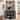 Corner Bar Cabinet with Charging Station and Ambiance Light, Liquor Display Storage Shelves with Glass Holder - Brown