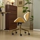preview thumbnail 27 of 42, PU Curved Office Chair With Antique Bronze Base
