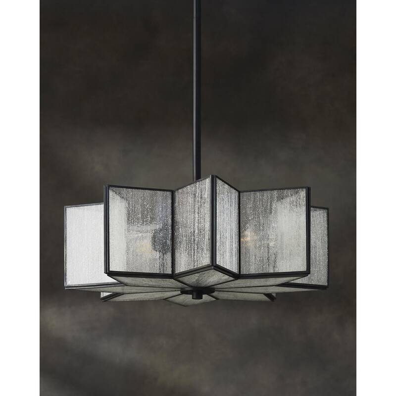 Livabliss Morella Modern Pendant - 16"L x 16"W x 10"H - Black