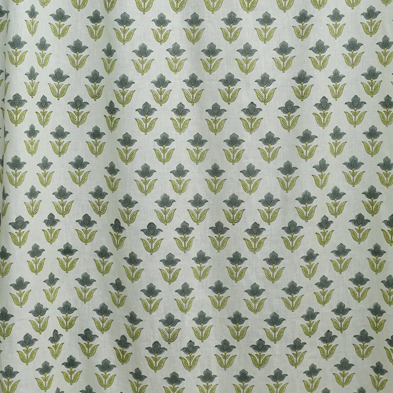 Fabdivine Handmade Block Print Viscose Linen Gift Home Decorative Accent Vintage Curtain or Drape