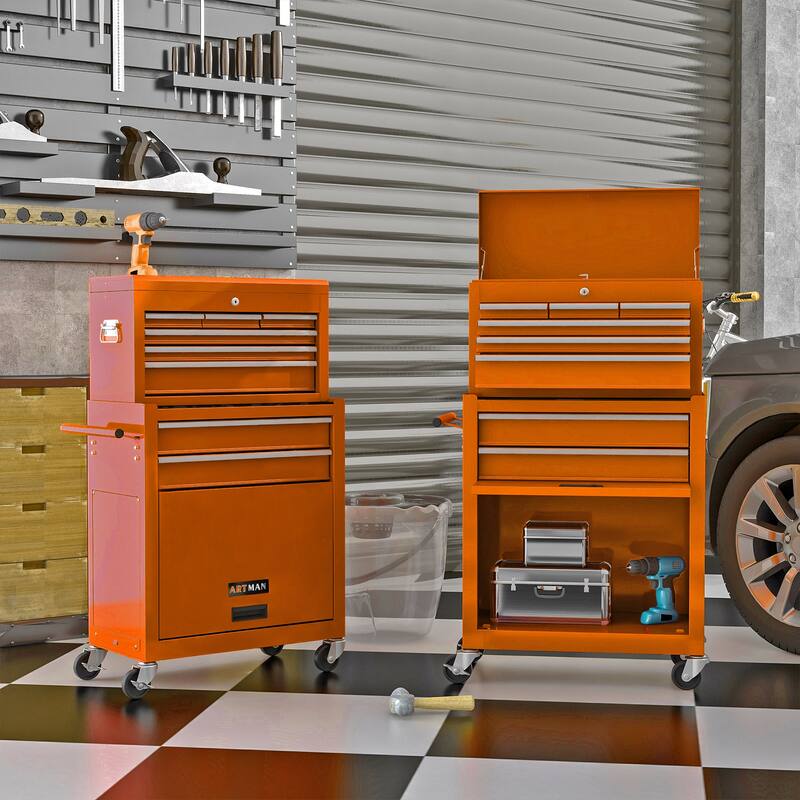 High Capacity Rolling Tool Chest with Wheels and 8 Drawers