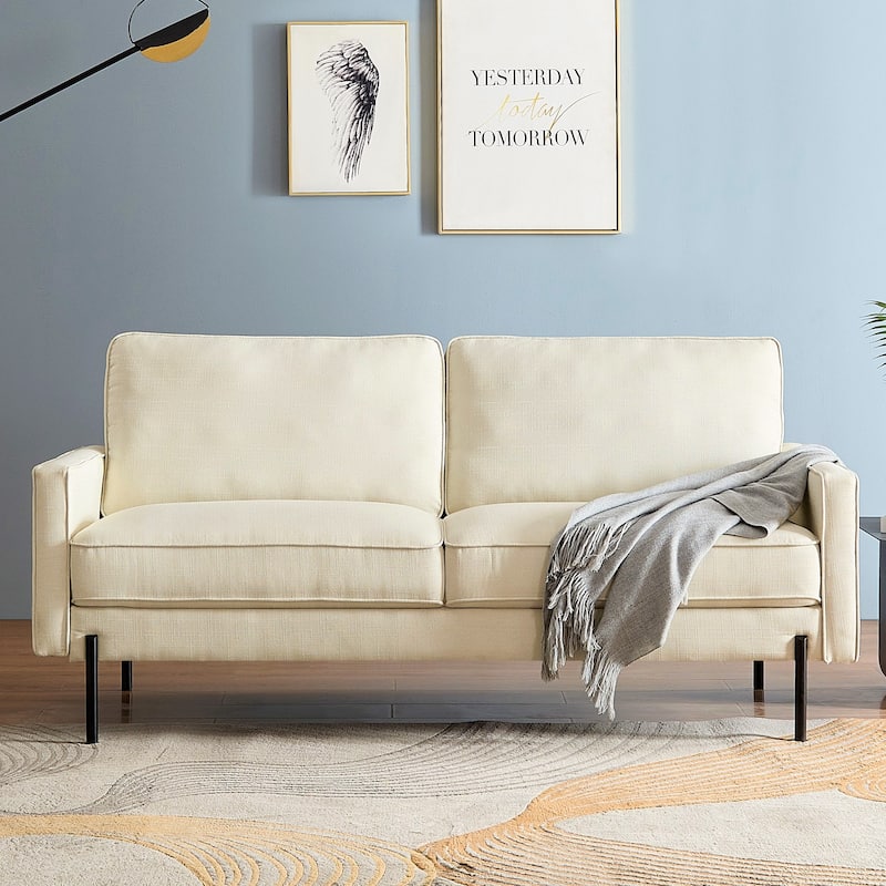 Atley Square Arm Modern Linen Sofa