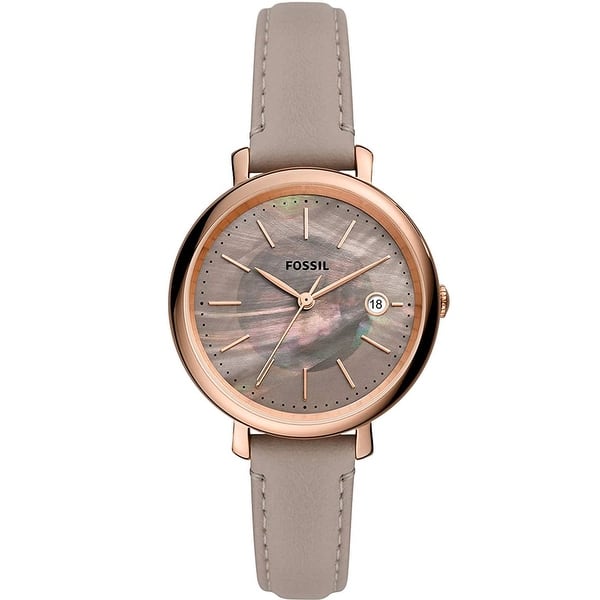 Jacquline Mother of Pearl Fossil Jacqueline Mother of Pearl White Dial Gold Mesh Strap  main image 4
