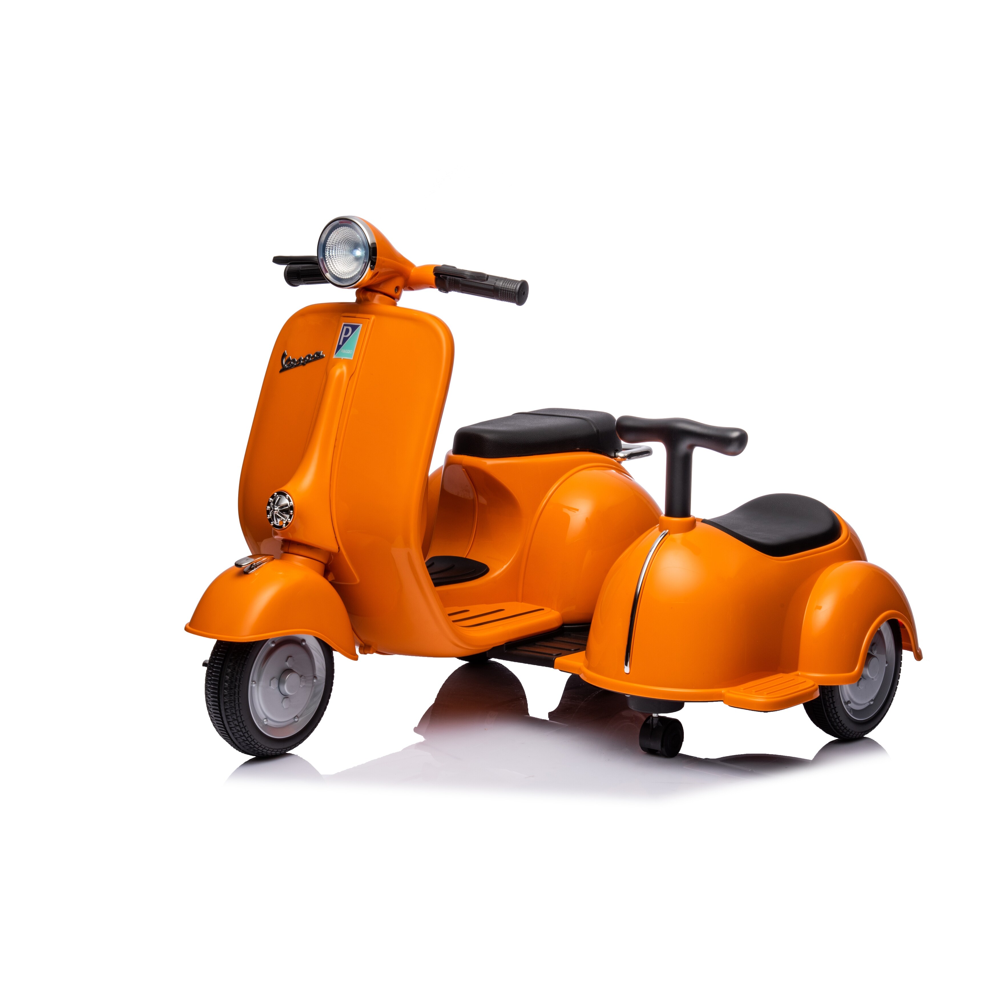 6V Licensed Vespa Scooter Motorcycle with Side Car - For Kids