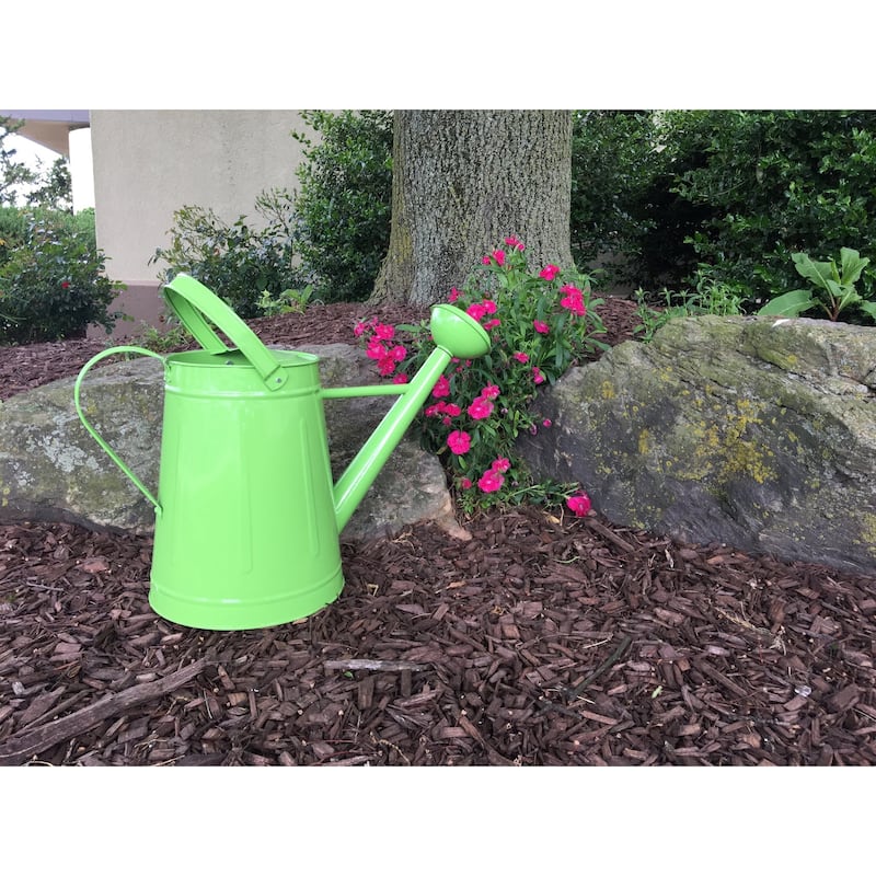 2.1 Gallon Traditional Metal Watering Can with 20"L x 12.25"W Memory Foam Kneeling Cushion