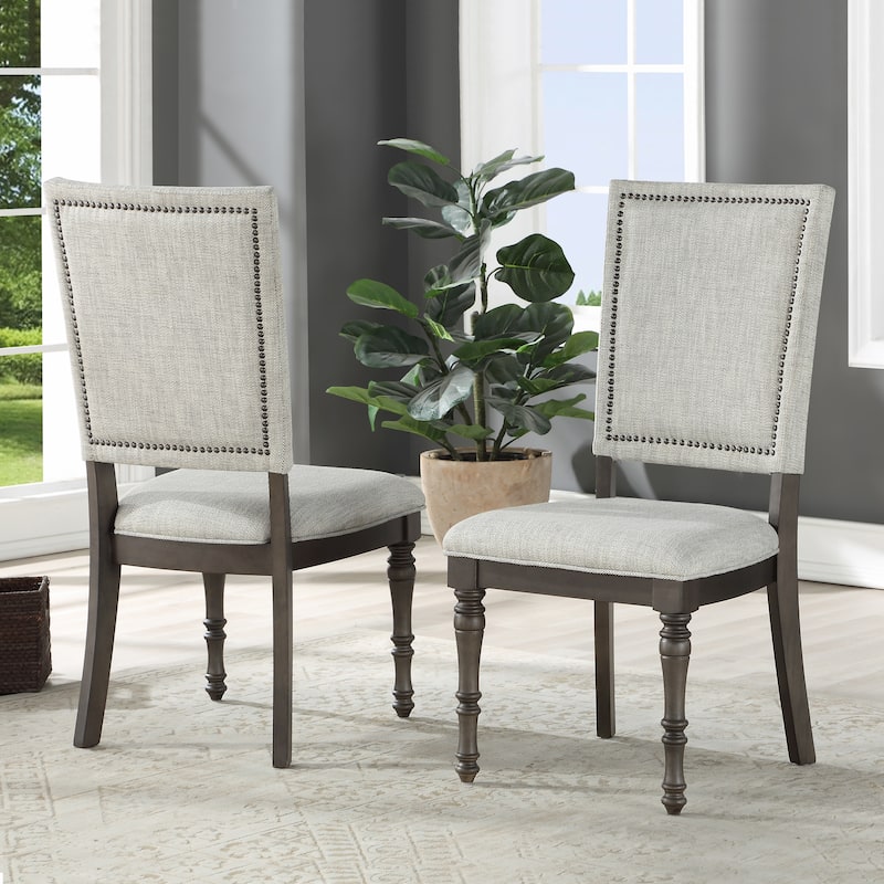 Steve Silver Lockwood Dining Set with Upholstered Side Chairs