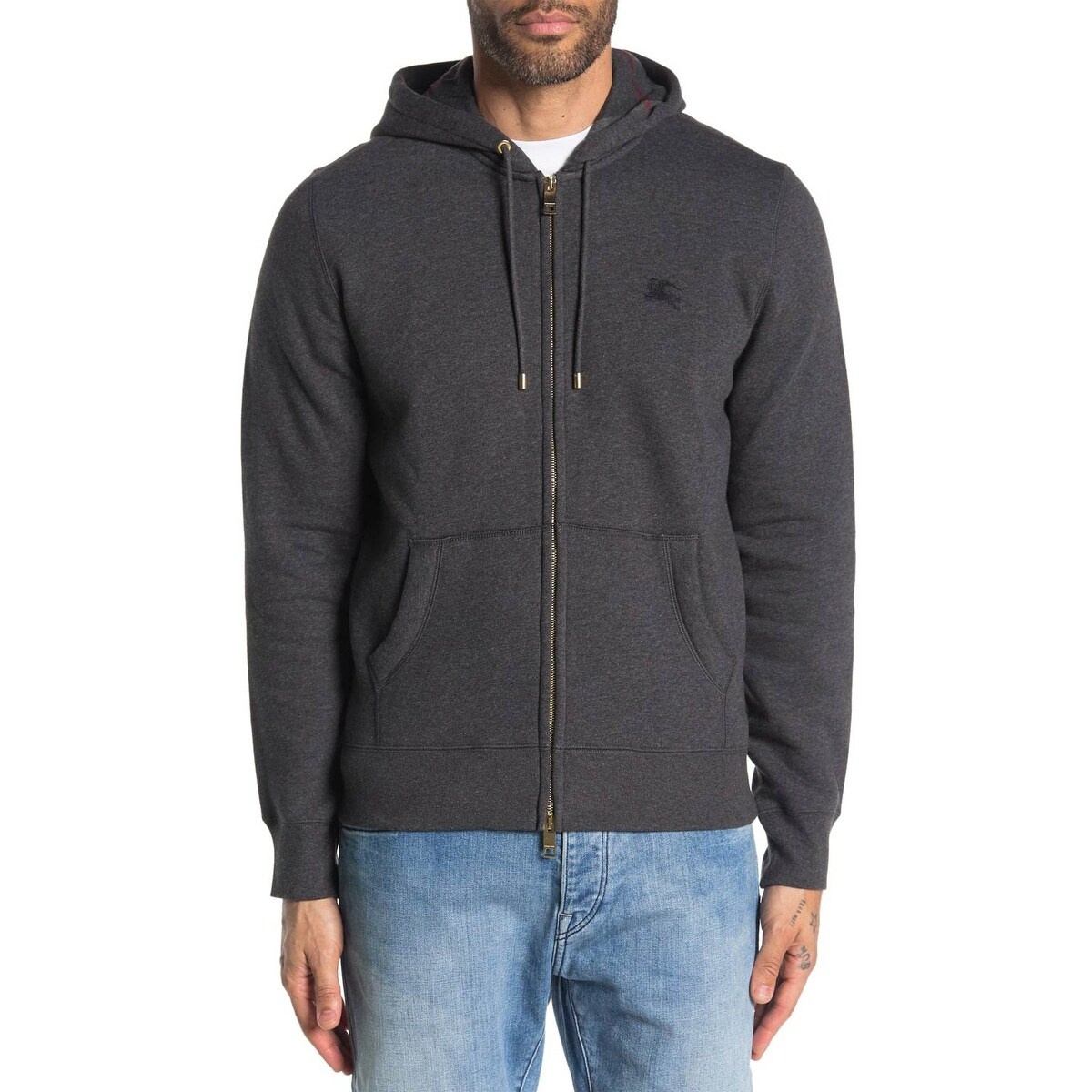 mens burberry zip hoodie