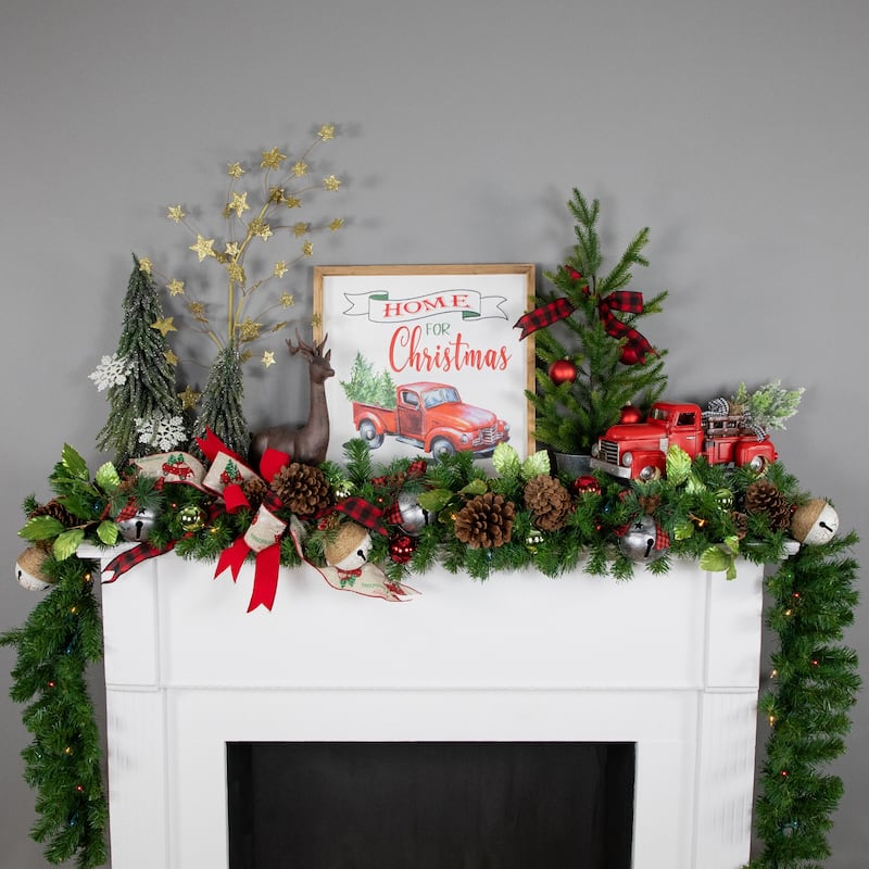 9' x 10" Oak Creek Pine Artificial Christmas Garland Multi Lights