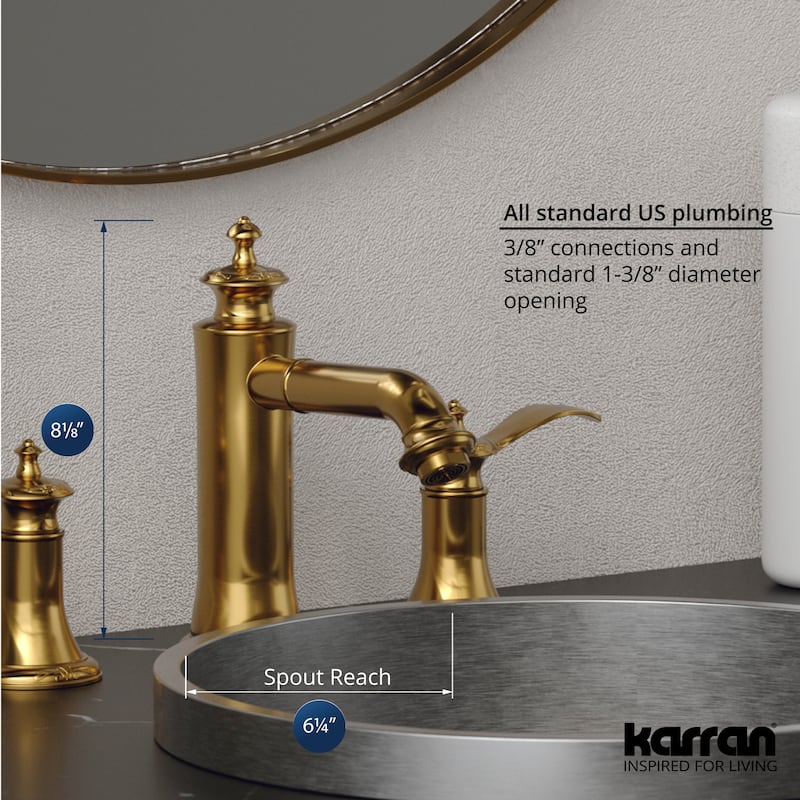 Karran USA KBF474 Vineyard 1.2 GPM Widespread Bathroom Faucet