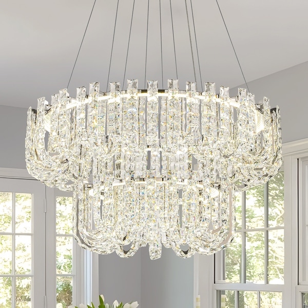 Chrome drum chandelier hot sale