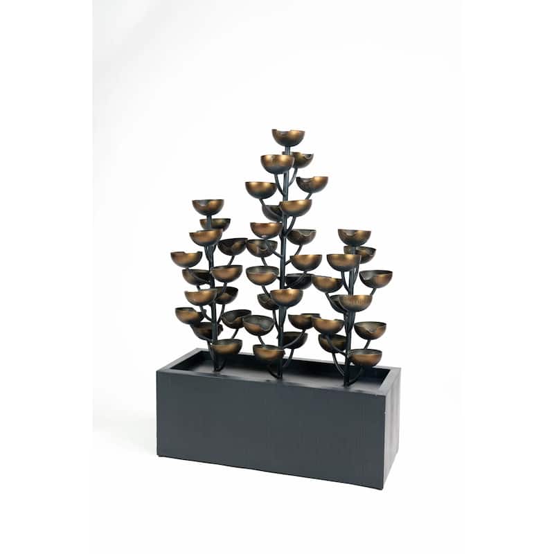 Multi Level Cascading Tri Stacked Cups Fountain - 42"