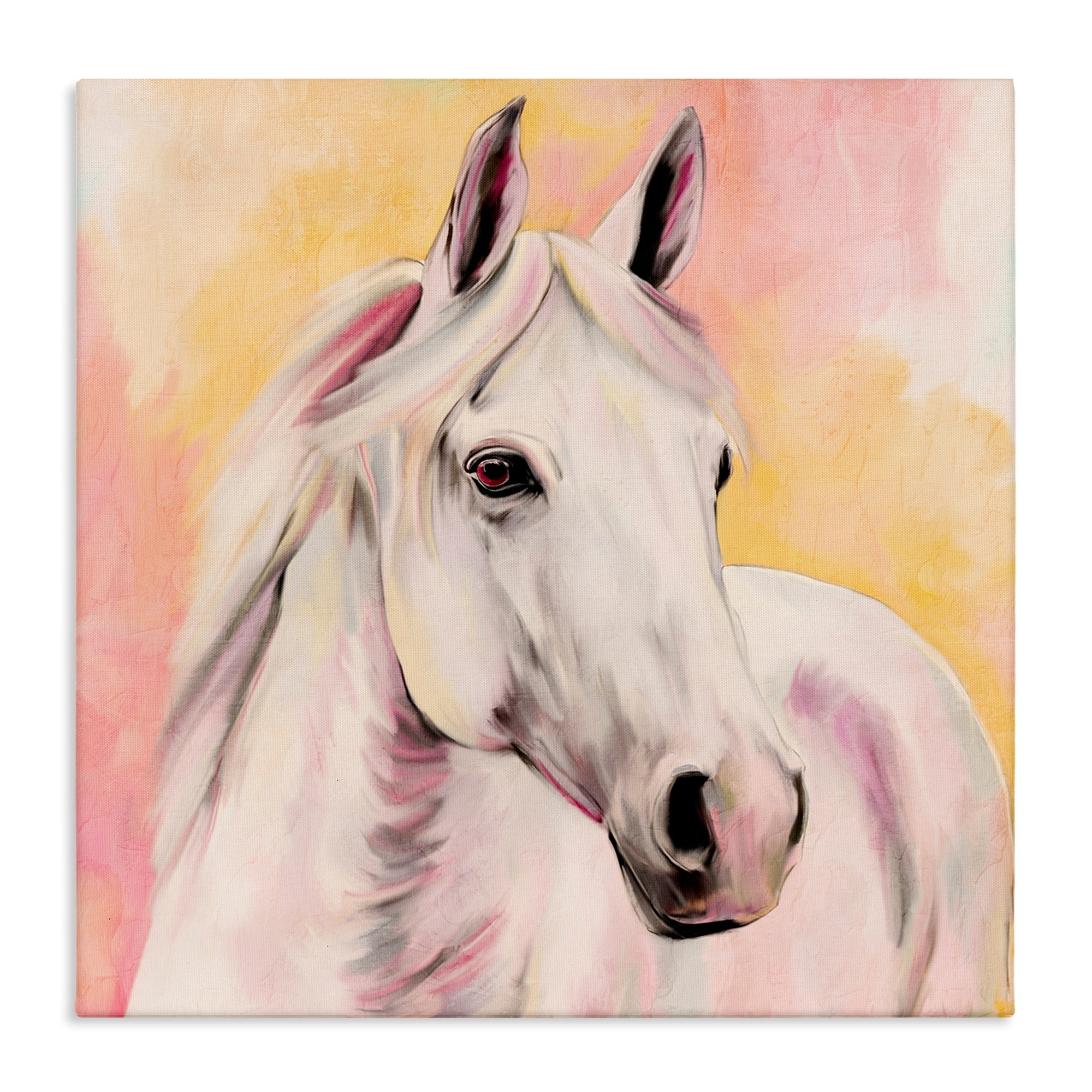 Stupell Sunset White Horse Canvas Wall Art Design By Kim Allen