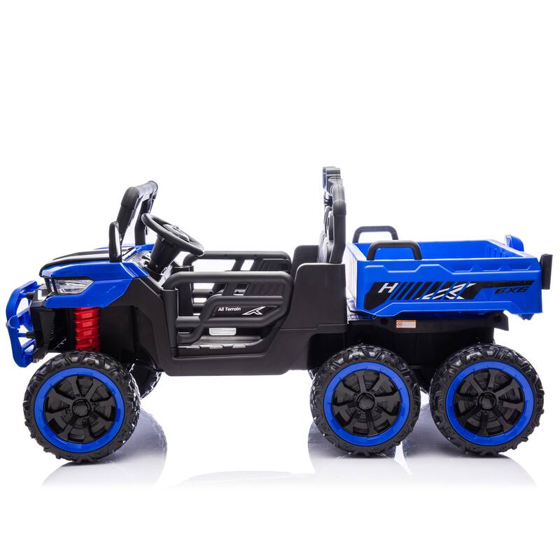 Electric Dump Truck Kids Truck Off-Road Toy Car Blue Ride on Jeep