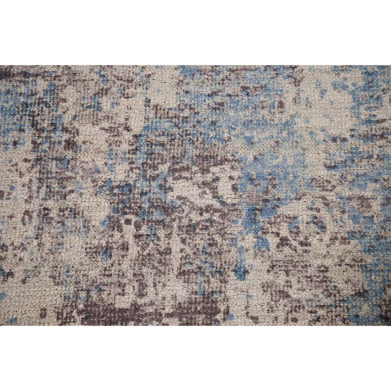 Modern Oriental Area Rug Handmade Wool Carpet - 7'9"x 9'8"