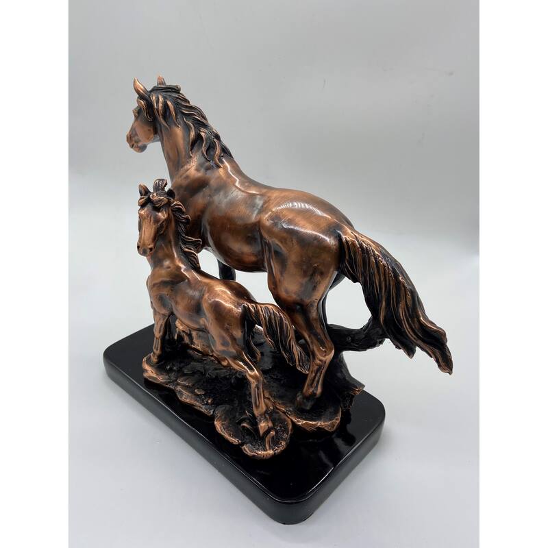 Two Horses on Pedestal
