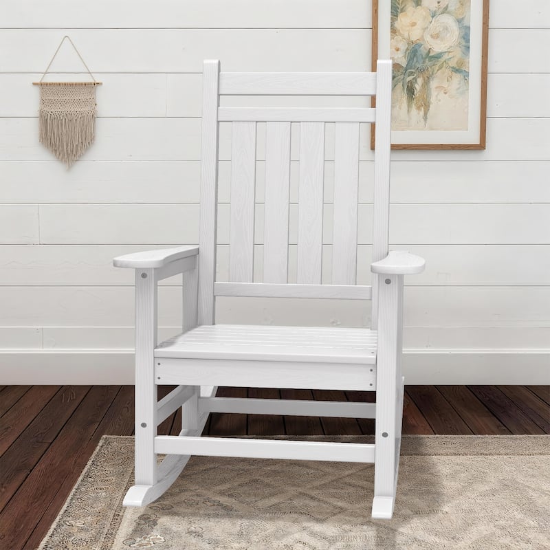Modern High-Back Rocking Adirondack Chair All Weather