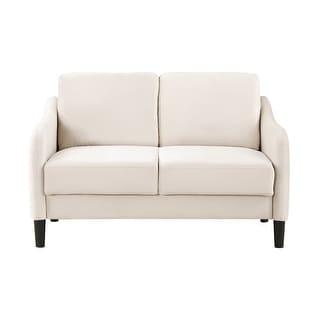 51.5 inch Small Loveseat Sofa Modern Velvet Fabric Couch Compact Design ...
