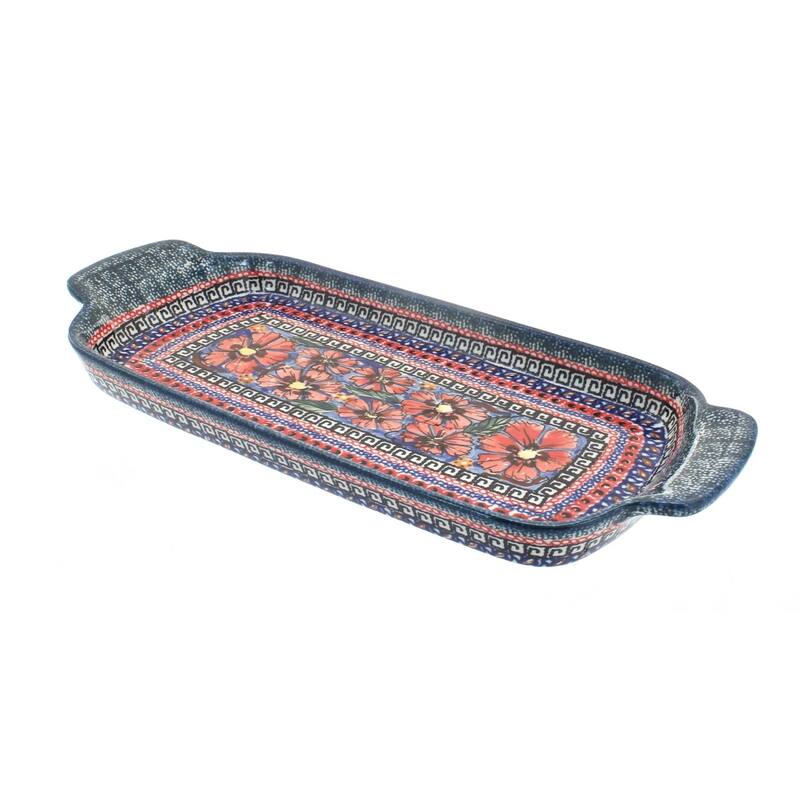 Blue Rose Polish Pottery 1282 Zaklady Bread Tray
