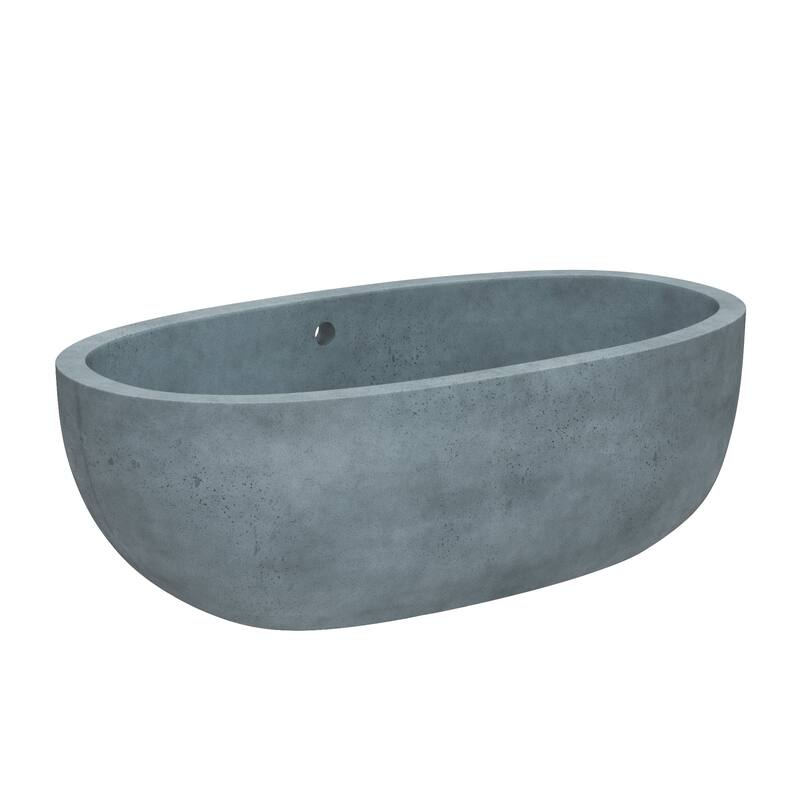 Avalon NativeStone Freestanding Soaking Tub - 66" - Ocean