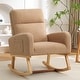 preview thumbnail 18 of 185, HOMYKA 28" Wide Rocking Chair for Nursery with Solid Wood Leg