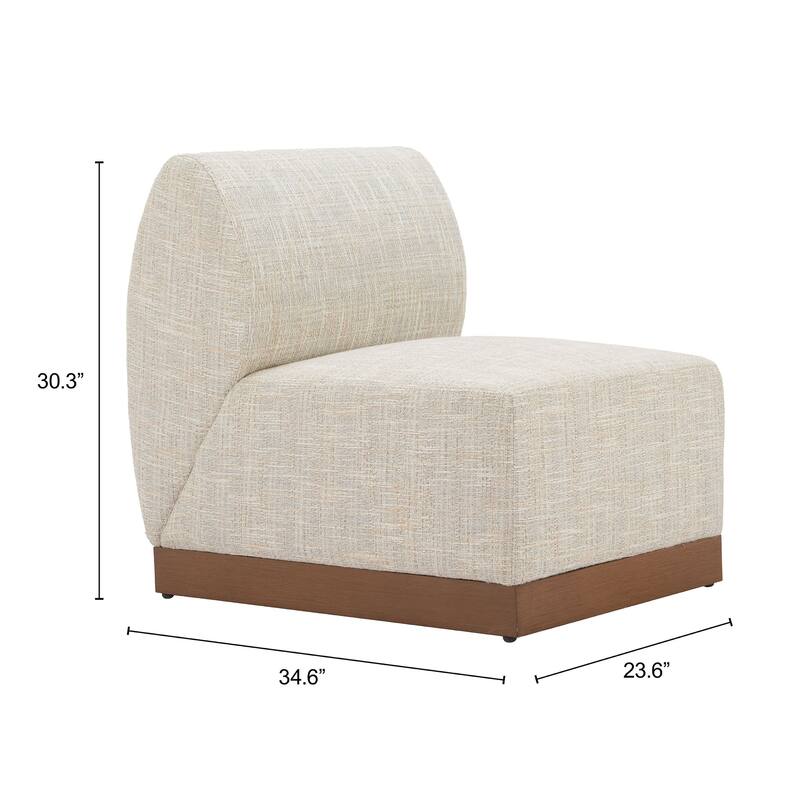 Christy Armless Chair Beige