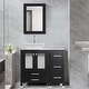 preview thumbnail 41 of 106, 36" Bathroom Vanity with Sink Set Side Cabinet Black - B-Ceramic square sink
